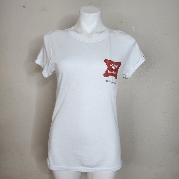 NWOT Recycled Karma Miller HIgh Life Champagne of‎ Beers Tee Size Small - Picture 4 of 14